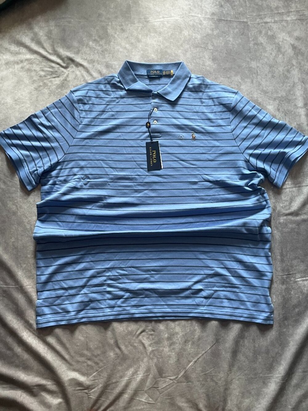 Authentic Blue Striped Polo Ralph Lauren With Tags And Price!